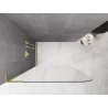 Mexen Kioto-P L paroi de douche Walk-in 80 x 200 cm, transparent 8 mm, or brossé - 800-080-103-55-00-P