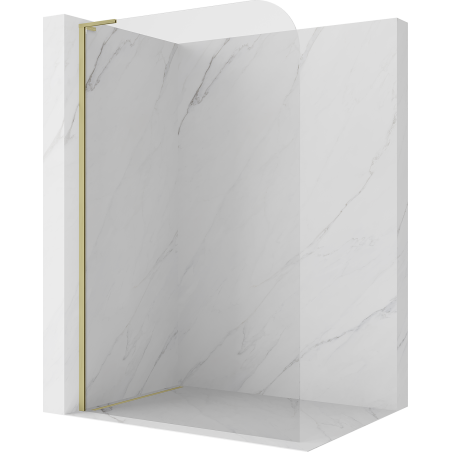 Mexen Kioto-P L paroi de douche Walk-in 80 x 200 cm, transparent 8 mm, or brossé - 800-080-103-55-00-P