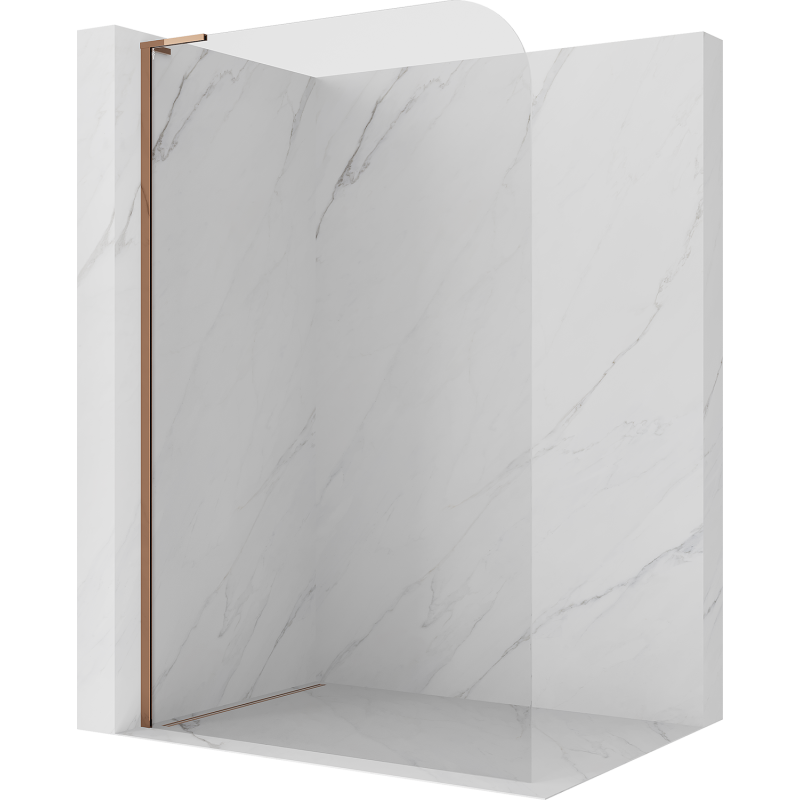 Mexen Kioto-P L Paroi de douche Walk-in 70 x 200 cm, transparent 8 mm, or rose - 800-070-103-60-00-P