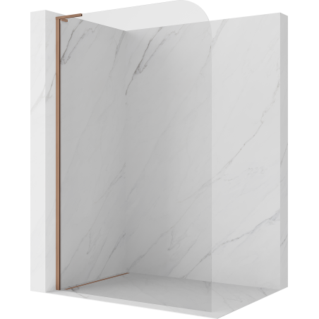 Mexen Kioto-P L paroi de douche Walk-in 110 x 200 cm, transparent 8 mm, cuivre brossé - 800-110-103-65-00-P