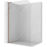 Mexen Kioto-P L paroi de douche Walk-in 110 x 200 cm, transparent 8 mm, cuivre brossé - 800-110-103-65-00-P