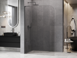 Mexen Kioto-P L paroi de douche Walk-in 100 x 200 cm, transparent 8 mm, gris canon brossé - 800-100-103-66-00-P