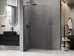 Mexen Kioto-P L paroi de douche Walk-in 110 x 200 cm, transparent 8 mm, noir - 800-110-103-70-00-P