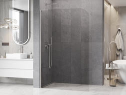 Mexen Kioto-P L Paroi de douche Walk-in 70 x 200 cm, transparent 8 mm, nickel brossé - 800-070-103-97-00-P