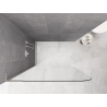 Mexen Kioto-P L paroi de douche Walk-in 90 x 200 cm, transparent 8 mm, nickel brossé - 800-090-103-97-00-P
