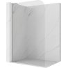 Mexen Kioto-P L paroi de douche Walk-in 90 x 200 cm, transparent 8 mm, nickel brossé - 800-090-103-97-00-P