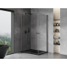 Mexen Mist-B Duo cabine de douche pivotante 95 x 70 cm, transparent, gris canon brossé - 8A2-095-070-66-00