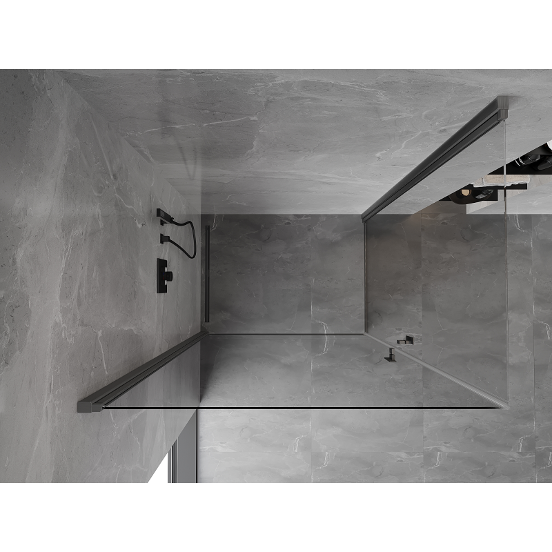 Mexen Mist-B Duo cabine de douche pivotante 95 x 70 cm, transparent, gris canon brossé - 8A2-095-070-66-00