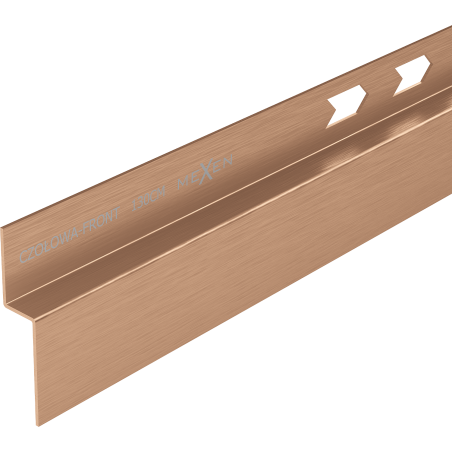 Mexen Line-B barre de seuil de bac à douche frontale 130 cm, cuivre brossé - 186503130U