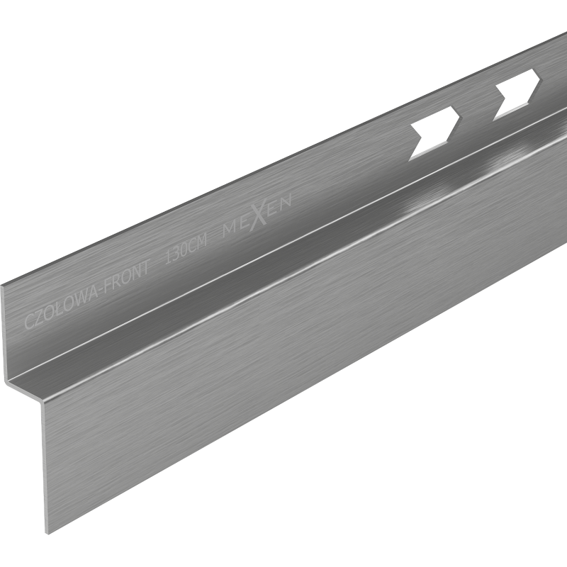 Mexen Line-B plinthe de douche frontale 130 cm, gris foncé brossé - 186603130U