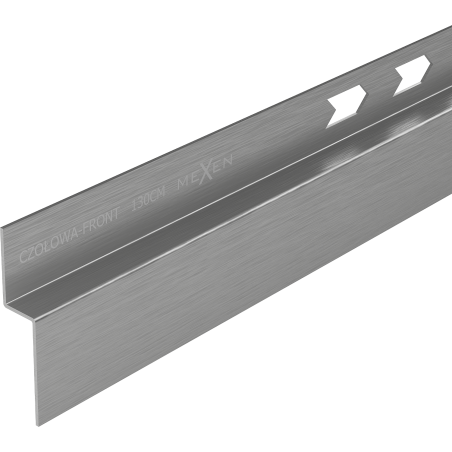 Mexen Line-B plinthe de douche frontale 130 cm, gris foncé brossé - 186603130U