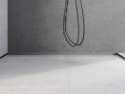 Mexen Line-B plinthe de douche frontale 130 cm, gris foncé brossé - 186603130U