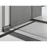 Mexen Line-B plinthe de douche frontale 130 cm, gris foncé brossé - 186603130U