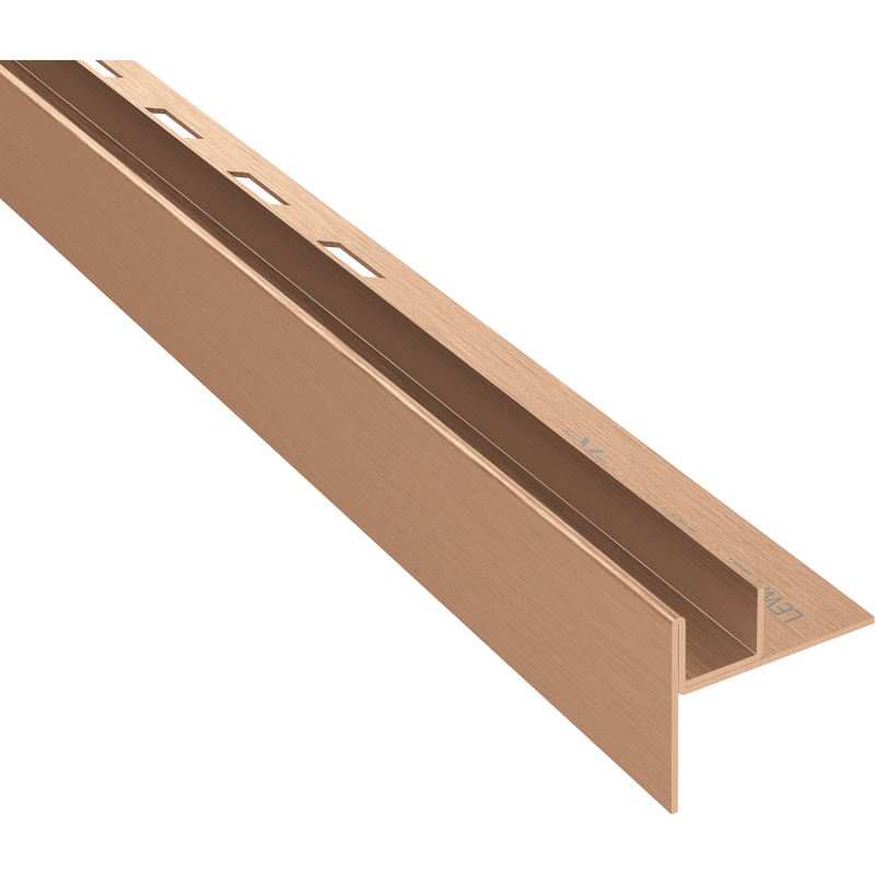 Mexen Line-B moulure de drainage pour verre 120 cm gauche, cuivre brossé - 186504120L