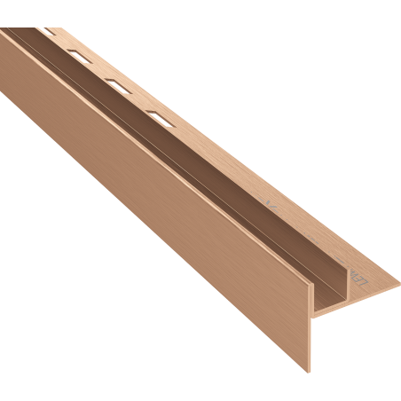 Mexen Line-B moulure de drainage pour verre 120 cm gauche, cuivre brossé - 186504120L