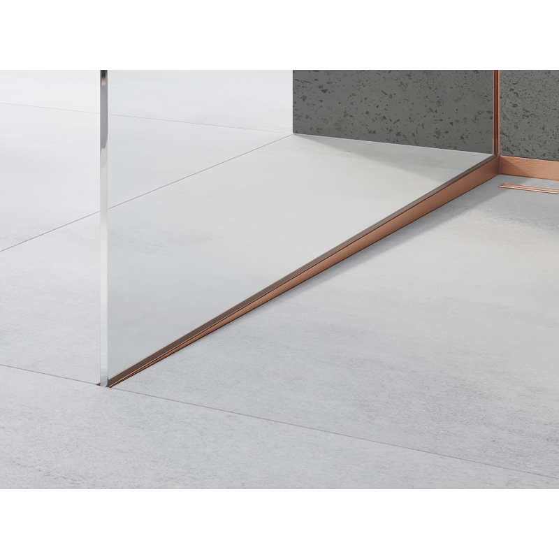 Mexen Line-B bande descendante pour verre 180 cm gauche, cuivre brossé - 186504180L