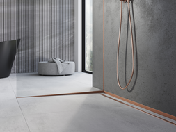 Mexen Line-B bande descendante pour verre 180 cm gauche, cuivre brossé - 186504180L