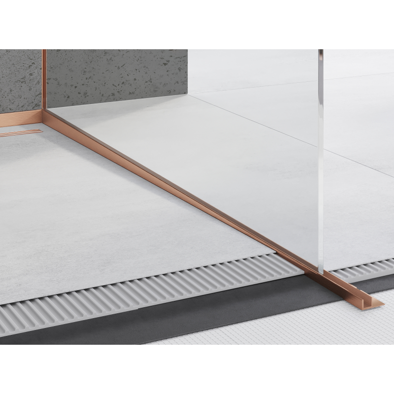 Mexen Line-B corniche pour verre 120 cm droite, cuivre brossé - 186504120R