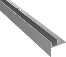 Mexen Line-B plinthe déclinante pour verre 180 cm gauche, gris canon brossé - 186604180L