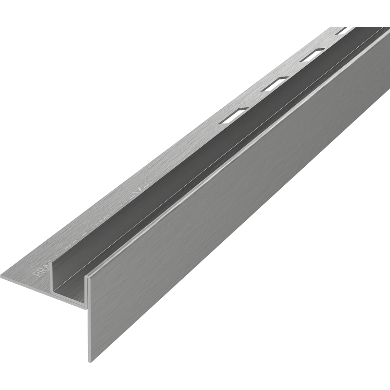 Mexen Line-B bordure de seuil pour verre 120 cm droite, gris pistolet brossé - 186604120R