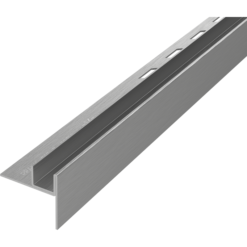 Mexen Line-B moulure descendante pour verre 180 cm droite, gris canon brossé - 186604180R