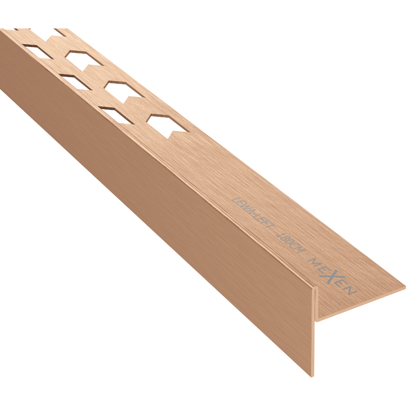 Mexen Line-B plinthe de sol inclinée 180 cm gauche, cuivre brossé - 186501180L