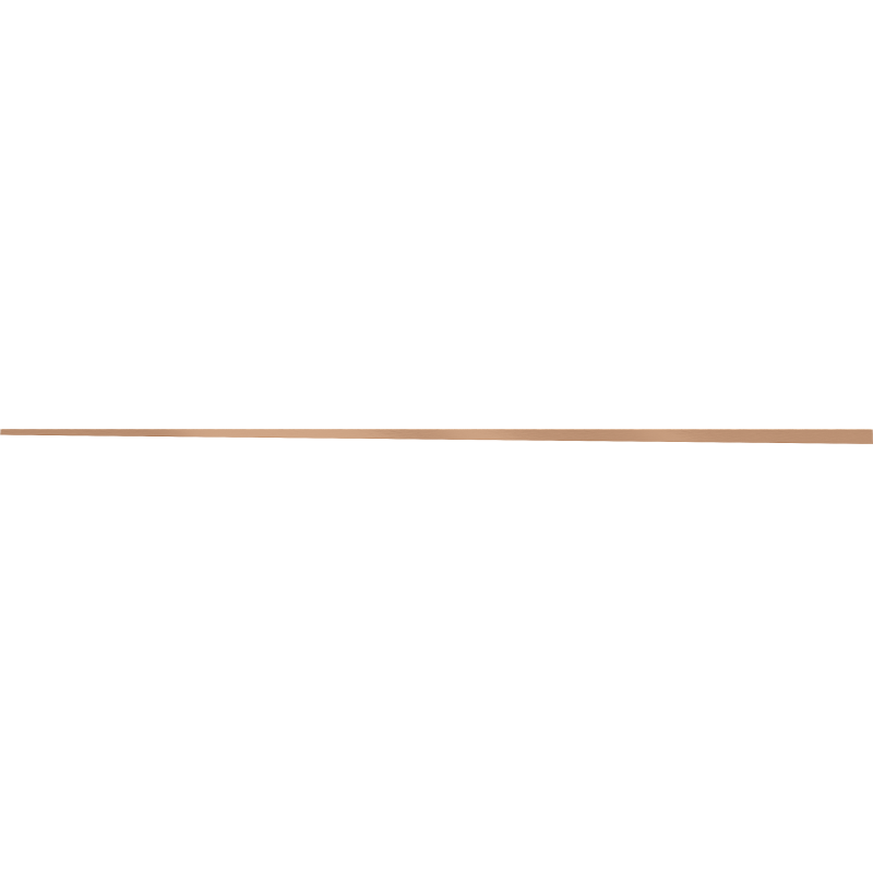 Mexen Line-B plinthe de sol inclinée 180 cm gauche, cuivre brossé - 186501180L