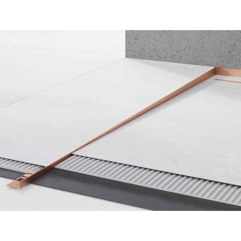 Mexen Line-B plinthe de sol inclinée 180 cm gauche, cuivre brossé - 186501180L