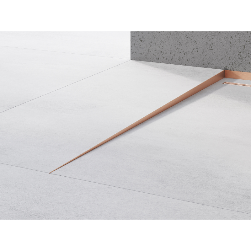 Mexen Line-B plinthe de sol inclinée 180 cm gauche, cuivre brossé - 186501180L