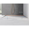 Mexen Line-B plinthe de sol inclinée 180 cm gauche, cuivre brossé - 186501180L