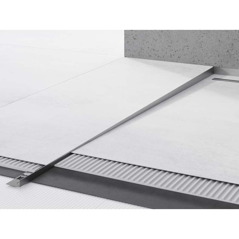 Mexen Line-B plinthe de sol inclinée 120 cm gauche, gris anthracite brossé - 186601120L