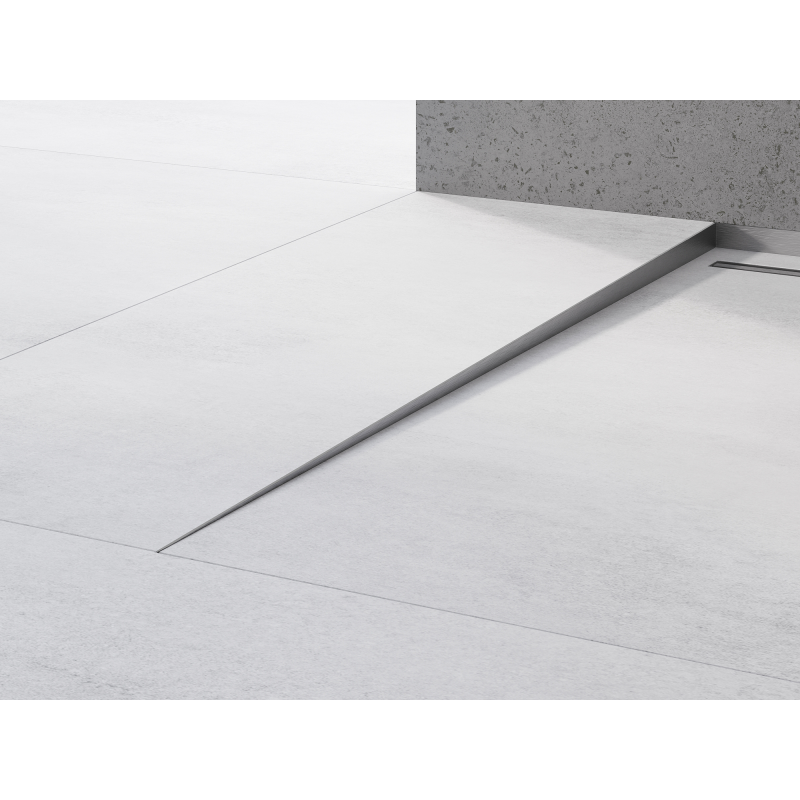Mexen Line-B plinthe de sol inclinée 120 cm gauche, gris anthracite brossé - 186601120L