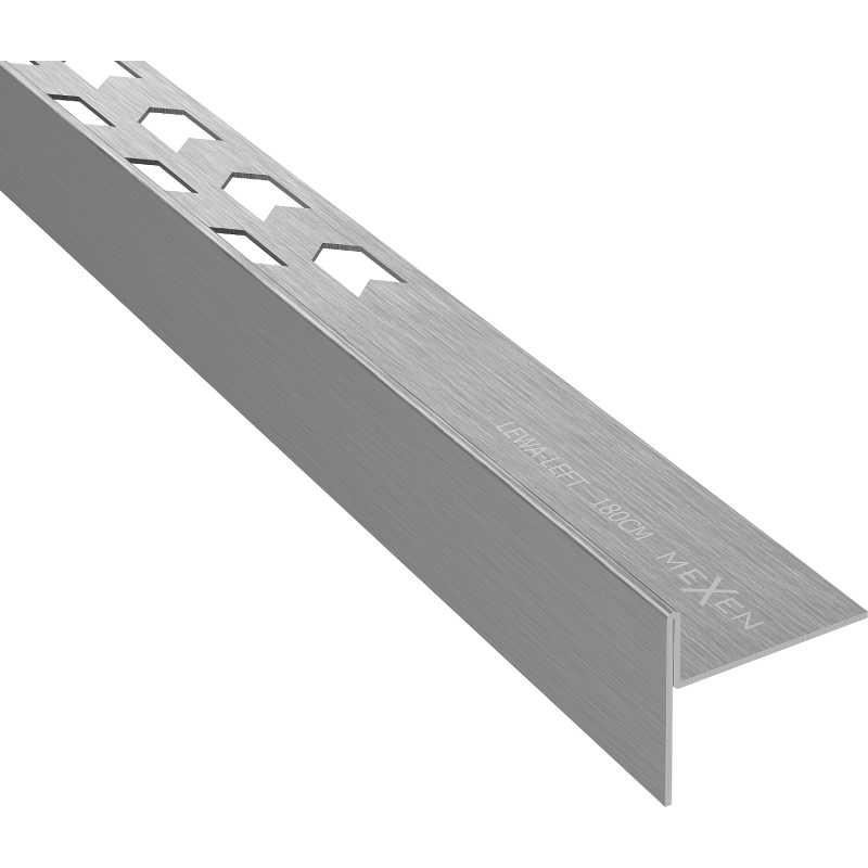 Mexen Line-B plinthe de sol inclinée 180 cm gauche, gris anthracite brossé - 186601180L