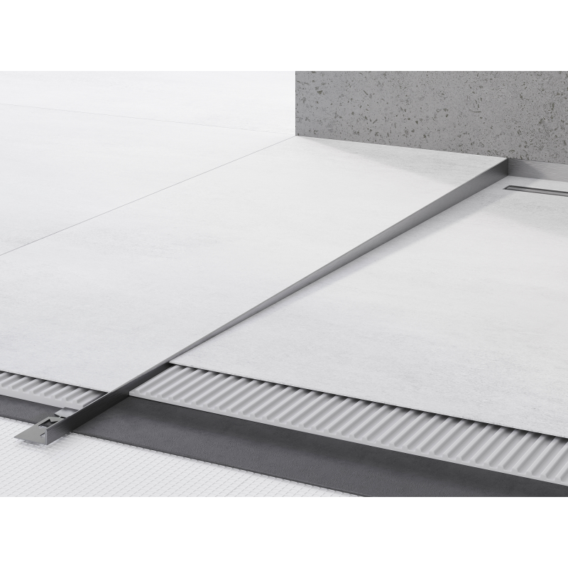 Mexen Line-B plinthe de sol inclinée 180 cm gauche, gris anthracite brossé - 186601180L