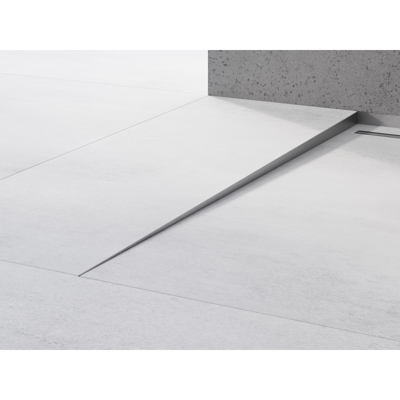 Mexen Line-B plinthe de sol inclinée 180 cm gauche, gris anthracite brossé - 186601180L