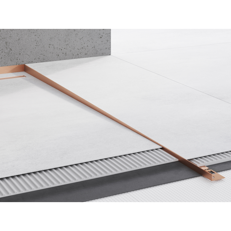Mexen Line-B plinthe de sol en pente 120 cm droite, cuivre brossé - 186501120R
