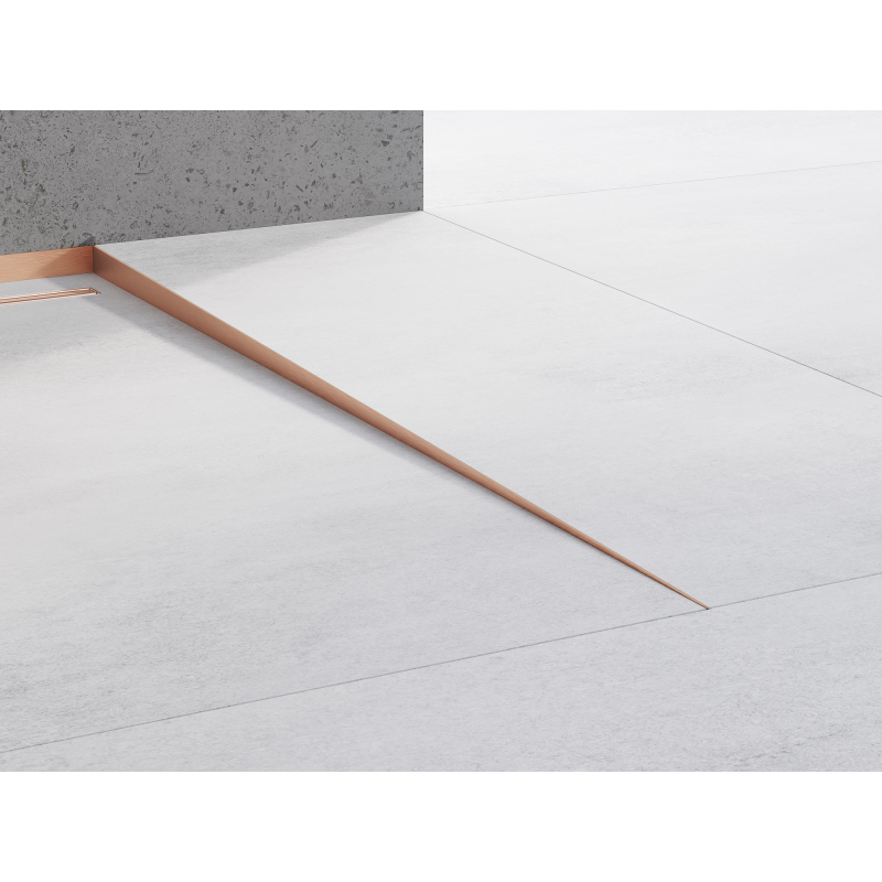Mexen Line-B plinthe de sol en pente 120 cm droite, cuivre brossé - 186501120R