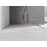 Mexen Line-B plinthe de sol en pente 120 cm droite, cuivre brossé - 186501120R
