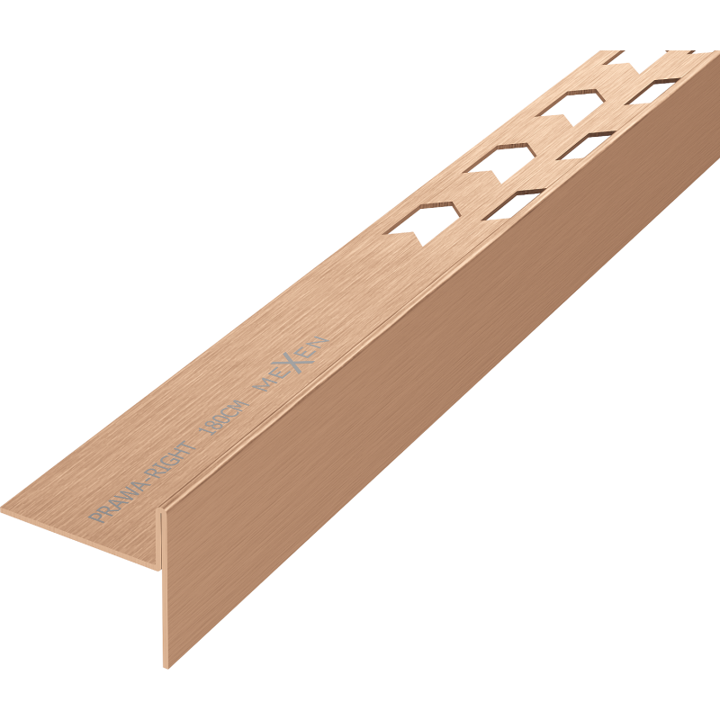 Mexen Line-B plinthe de sol en pente 180 cm droite, cuivre brossé - 186501180R