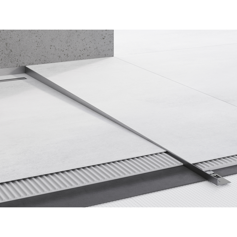 Mexen Line-B plinthe en pente pour sol 120 cm droite, gris canon brossé - 186601120R