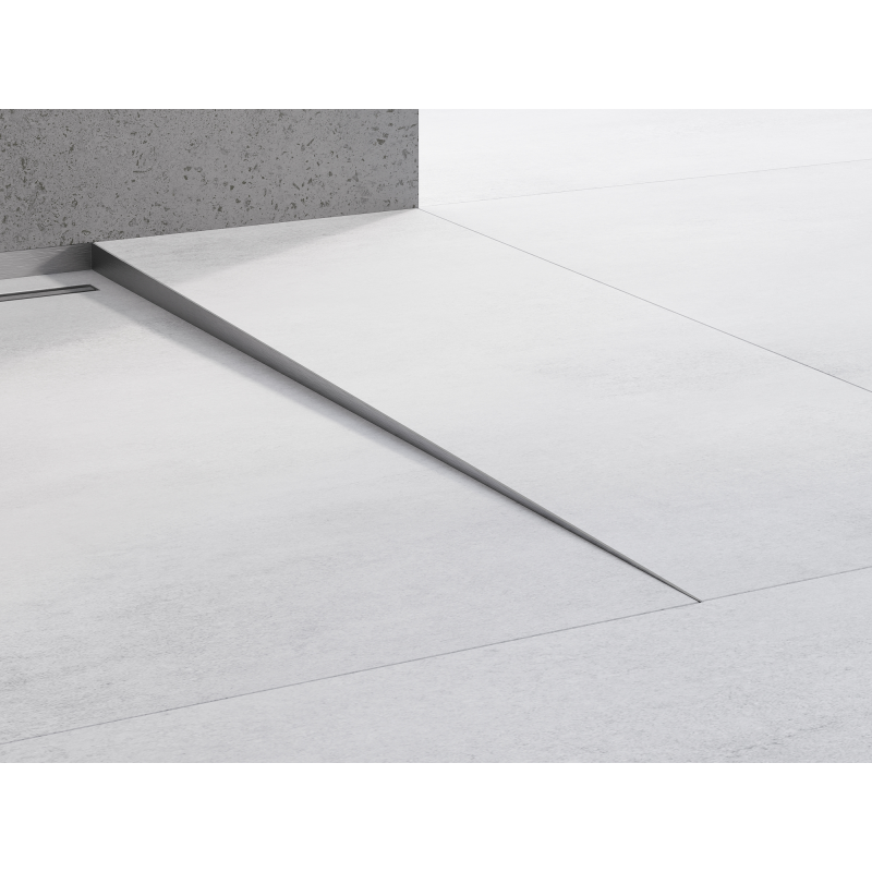 Mexen Line-B plinthe en pente pour sol 120 cm droite, gris canon brossé - 186601120R