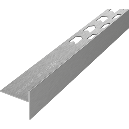 Mexen Line-B plinthe inclinée pour sol 180 cm droite, gris canon brossé - 186601180R
