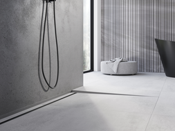 Mexen Line-B plinthe inclinée pour sol 180 cm droite, gris canon brossé - 186601180R