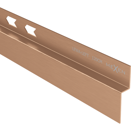 Mexen Line-B plinthe murale inclinée 120 cm gauche, cuivre brossé - 186502120L