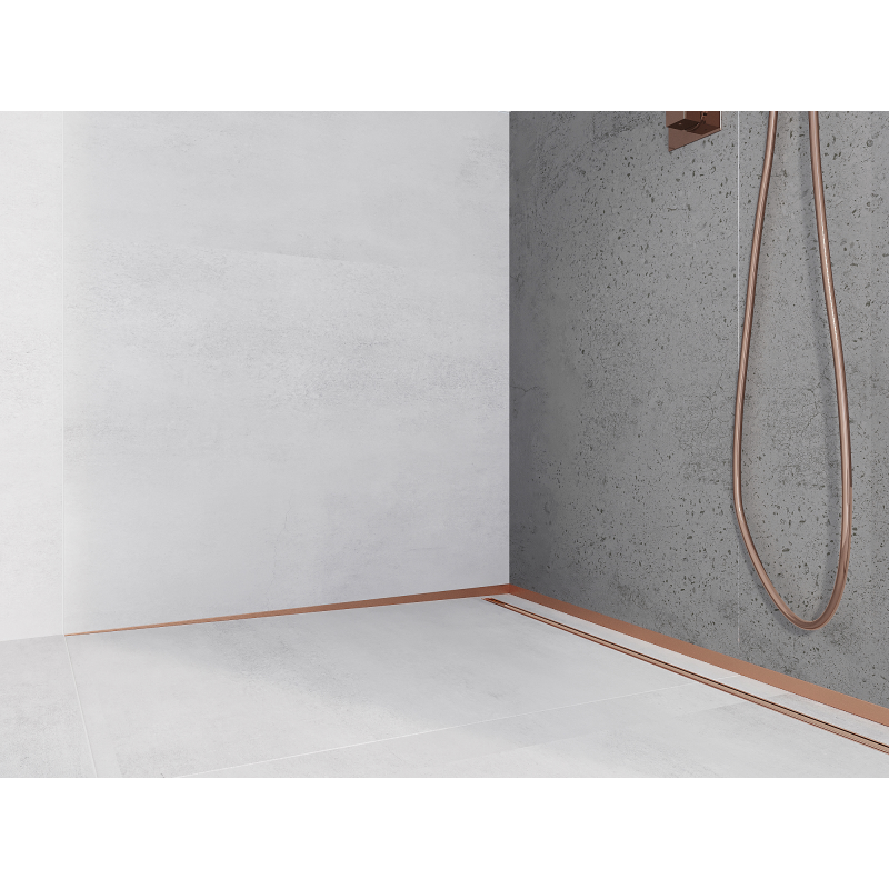 Mexen Line-B liste d'écoulement murale 180 cm gauche, cuivre brossé - 186502180L
