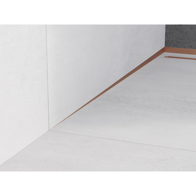 Mexen Line-B plinthe murale inclinée 120 cm gauche, cuivre brossé - 186502120L