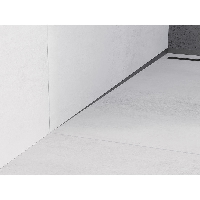Mexen Line-B plinthe murale incliné 120 cm gauche, gris canon brossé - 186602120L