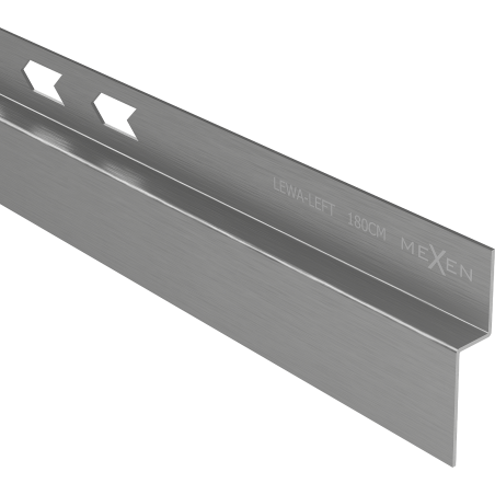 Mexen Line-B plinthe murale gauche 180 cm, gris canon brossé - 186602180L