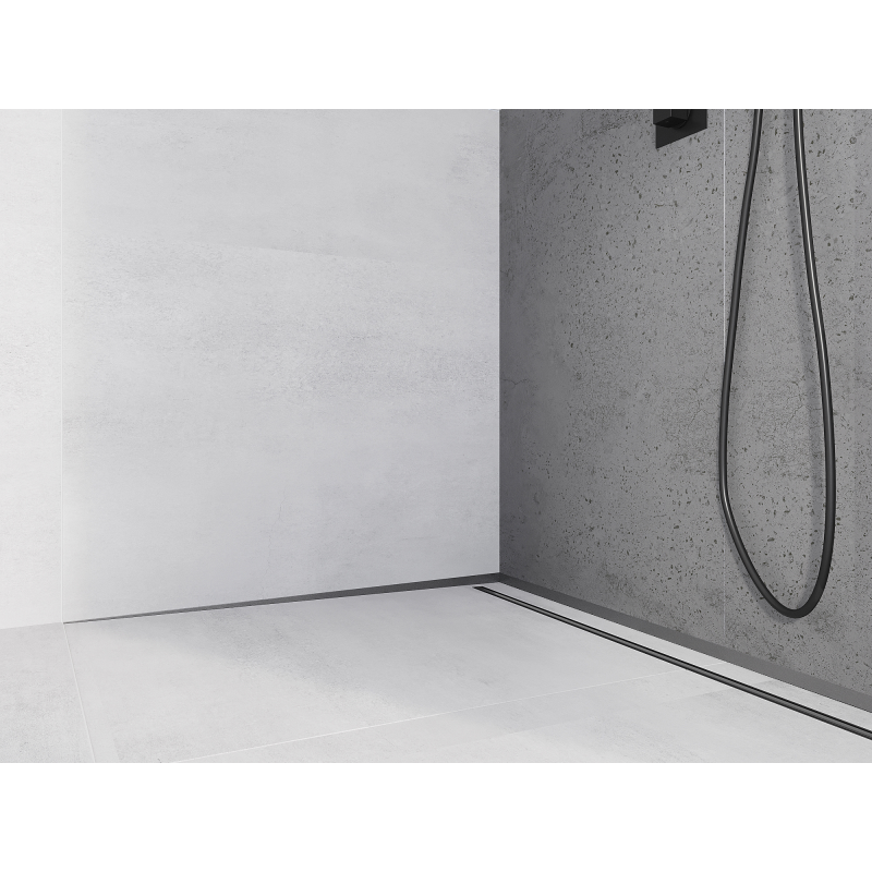 Mexen Line-B plinthe murale gauche 180 cm, gris canon brossé - 186602180L