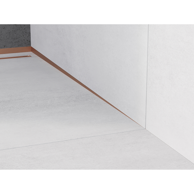 Mexen Line-B plinthe murale en pente 180 cm droite, cuivre brossé - 186502180R